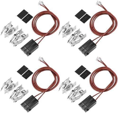 WB17T10006 Terminal Block Kit/Range Surface Burner Plug Connector Element Kit Compatible for G-E Hot-Point Ken-More by MIFLUS,Pack of 4