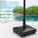 Umbrella Base with Wheels and Handle, Heavy Duty Umbrella Stand Base 120lbs, Fillable Umbrella Base Outdoor Base for Patio, Poolside, Deck, Lawn, Windproof, Fits Most Sized Umbrellas