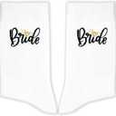 Bride Socks Gifts for Wedding, Bridal Shower, etc., Bride Novelty Socks, Bridal Party Gifts.(107) (White)