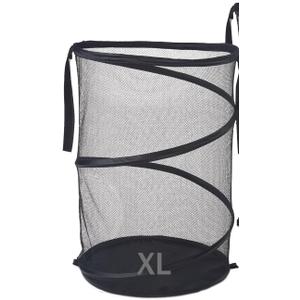 BLACK COLLAPSIBLE LAUNDRY HAMPER