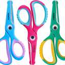 Kids Scissors 5.5 Inch,Blunt Tip Toddler Safety Scissors,3 Pack