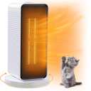 Space Heater for Indoor Use, 70 Oscillating Small Heater, 1200W Upgraded PTC Ceramic Electric Heater, Ceramic Heater, Portable Garage Space Heater for Large Room Bedroom Office Home Desktop, White