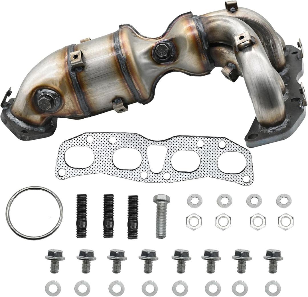 Front Exhaust Manifold Catalytic Converter Kit Direct-Fit Compatible with Nissan Rogue 2008-2013/Rogue Select 2014-2015/674-143