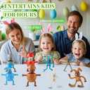 2 x Telescopic Suction Cup Easter Bunny Pop Tube Toy  Easter Egg Fillers Basket Stuffers Essentials Sensory Fidget Gifts Party Favors4pcs