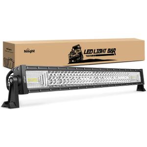 Nilight - 18017C-A LED Light Bar 32Inch 378W Triple Row 37800LM Flood Spot Combo LED Bar Driving Lights Super Bright LED Off Road Lights for Trucks Trucks Jeep UTV ATV Boat