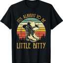 Its Alright To Be Little Bitty Country Music Toddler T-Shirt (M, Black)
