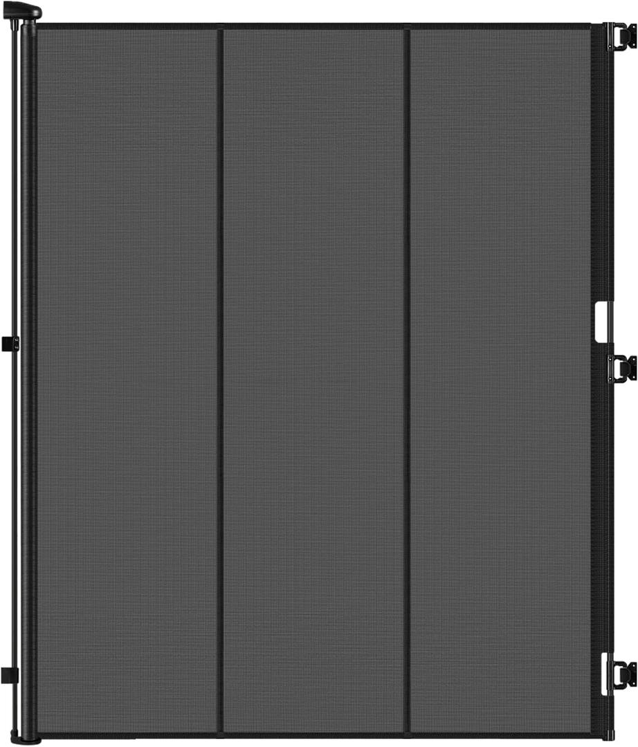 Reinforced 72" Extra Tall Cat Gate for Doorway, Jump-Resistant & Prevent Crawling Underneath Safety Retractable Baby Gates, Fits 0-55" Width Indoor Retractable Dog Gate, Barrier, Screen & Fence