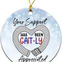 Physical Therapy Christmas Ornaments 2025 - Double -Sided Ceramic Ornament for Christmas Tree, Physical Therapist Gifts for Women Men, Appreciation Thank You Gifts for PTs, Doctors and Nurses, Pack Of 2