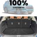 LASFIT Cargo Mats for Nissan Pathfinder 2026 2025 2024 2023 2022 | All Weather TPE Custom Fit Cargo Trunk Mat & Backrest Mats Accessories, Black