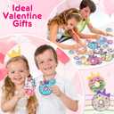 2 x Valentines Day Gifts for Kids, Valentines Unicorn Donut Erasers with Cards, Classroom Exchange Prizes & Party Favors, Ideal Valentine Gifts for Boys Girls, School Classroom Prize Exchange (Ice cream)