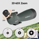 SVBONY SV28 20-60x80 New Version Spotting Scope for Target Shooting, Long Range Spotter Scope with Phone Adapter and Tripod, HD Scope for Bird Watching, Wildlife Observation