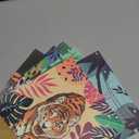 Jungle Safari Animal Wall Art Prints Poster, Tropical Nordic Safari Animal Wall Art, leopard Tiger Flamingo Tiger Palm Botanical Leaves Canvas Prints for Living Room Bedroom children's room decor, Set of