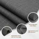 AOSKY Linen Roller Blinds Shades for Indoor Windows Pull Down Cordless Blackout Black Out Window Shade 43 Inch Blinds for Home Dark Grey