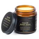 Beef Tallow for Skin, Tallow and Honey Balm for Face, Grass-Fed Tallow for Body, Deep Nourishing 4.2 oz / 120g