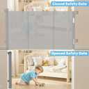 Baby Proof Me Retractable Baby Gates for Stairs & Doorways - 71 Wide Mesh Safety Gate for Toddlers, Dog & Pets - Use for Indoor/Outdoor, Hallways, Deck, Porch - Easy Installation, Secure Closure