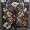 WENGTIAO 3Pcs Vintage Insect Canvas Wall Art Gothic Dark Flower Prints Bee Butterfly Dragonfly Pictures Nature Plant Paintings Artwork for Living Room Bathroom Bedroom 20x28x3