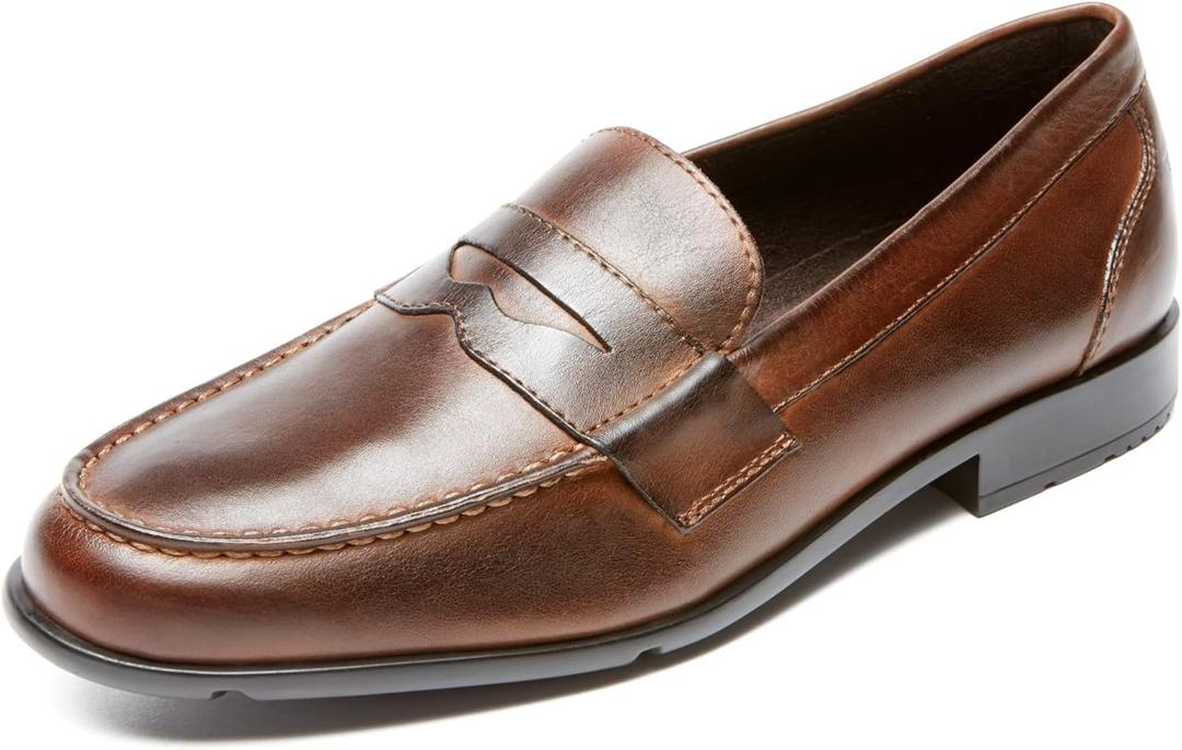 Rockport Men's Classic Lite Penny Loafers (10.5, Dark Brown)