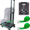 Car Seat Dolly for Airport - CarSeat Roller Cart Wheels for Airplane - Car Seat Travel Cart Carrier with Straps Foldable Luggage Trolley Folding Hand Truck(Green)