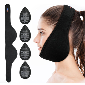 LotFancy Wisdom Teeth Ice Pack Head Wrap, Face Ice Pack for TMJ Jaw Toothache Pain Relief, with 4 Reusable Hot Cold Therapy Gel Packs, for Chin, Oral and Facial Surgery, for Kids, Teens, Petite Adults