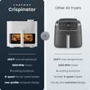 Chefman Crispinator Air Fryer 7-in-1 with 8 Qt Capacity, 450°F Max Temp & TurboFry Pro Technology for Fast, Even Results, Bake, Broil, Dehydrate, Viewing Window, Nonstick Ceramic-Coated Basket, 8 Quart