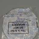 Moinchore 100 Pack Snowflake Paper Placemats Disposable Christmas Round Place Mats 13 Inch Blue Snowflake Decorative Table Mats Bulk for Christmas Xmas Winter Holiday Party Supplies Table Setting