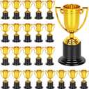 WINKIO Mini Trophies,Gold Trophy Award, Plastic Trophies for Kids, 4 Inch Trophy Cups, Award Trophies for Party Favors, Props, Rewards, Winning Prizes, Competitions Ceremony Parties Favor