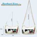 Crescent Shoulder Bag for Women Trendy Tote Handbag Purse Vegan Leather Clutch Handbag with 2 Removable Straps