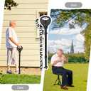 XXL Portable Walking Cane with Seat, Adjustable 34"-37" Foldable Lightweight Aluminum Anti-Slip Walking Stick for Men & Women, 550 Lbs Cane with Chair for Travel Hiking with Carry Bag, XX-Large