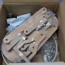 Cute Desk Lamp,Person Lamp,Robot Bedside Table Lamps for Livingroom,Unique Lamps,Home Office Decor Desk Light,Wood Arms and Legs Adjuatable,E12 Base Holder,Fabric Lampshade,Fun,Bedroom Small Floorlamp