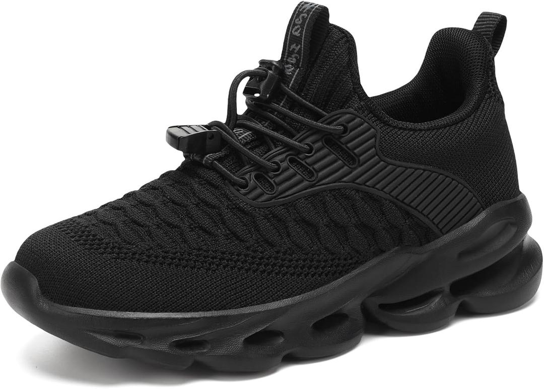 HSQ Boys Girls Tennis Shoes Kids Breathable Sneakers Ultra-Light Athletic Running Shoes for Toddler/Little Kid/Big Kid, Size 33