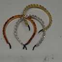 AWAYTR Chain Hairband Women Chained Headband - 3PCS Chained Reactions Headband for Women Girls Inspired Hair Hoop Thick Chain Metal Resin Headband (Resin-Gold/Resin-Silver/Resin-Amber)