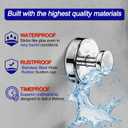 Bntuk Suction Cup Hooks for Shower, Removable Towel Hooks for Bathroom Window Glass Door Wall, Bath Robe Looafh Hook for Hanging - 2 Pack, Chrome