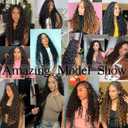 Boho Crochet Braids Close To Human Hair Pure Protein Silk Fiber 14 Inch Pre looped Goddess Box Braids with Three Soft Curls 9 Pack Bohemian Braids Crochet Hair for Black Women (1B,14Inch)