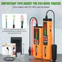 F04 Underground Wire Locator Tracer Tone Generator Kit and Probe with Earphone, Buried Wire Tester for Locating Breakage Cables & Wires Dog Fence Cables (Yellow)