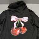 COZYEASE Girls' Letter Graphic Print Cute Hoodies Long Sleeve Pullover Hoodie Sweatshirt (10 Years, Black)