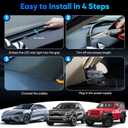 LED Strip Lights for Car Windshield 59in, RGB Ambient Lighting Car Interior with Noise Reduction, 16 Million Colors, Music Mode and Smart Control Car LED Lights Interior
