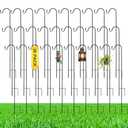 Yetene 36 Pack 24 Inch Adjustable Shepherds Hook for Outdoor Metal Rust Resistant Steel Shepard Hooks for Bird Stand Feeder Pole, Weddings Decor, Garden Plant Basket, Outside Hanging Solar Lights