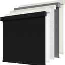 Cordless Blackout Roller Shades Blinds for Windows Free-Stop,Pull Down Room Darkening with Valance,Thermal Insulated Woven Fabric Window Door Blinds for Home,Office,Black 46" W x 72" L