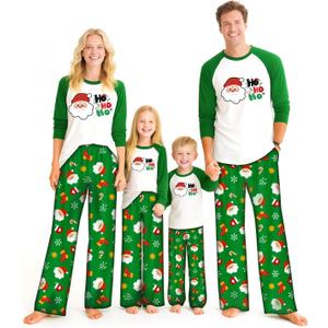 Matching Christmas Pajamas for Family Sets Holiday Jammies Sleepwear Christmas Pjs for Women Men Couples (White)