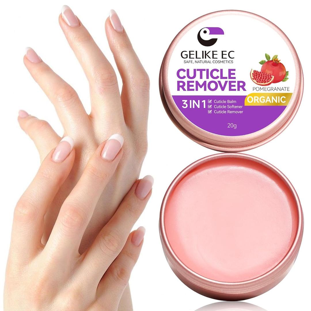 2 x Gelike EC Cuticle Remover Moisturizing Balm: Nail Cream Deep Nourishment for Dry Damaged Cuticles  Long Lasting Hydration  Strengthener and Growth Treatment  Nail Care for Home DIY, 20g