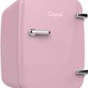 CAYNEL Mini Fridge Portable Thermoelectric 4 Liter Cooler and Warmer for Skincare, Eco Friendly Beauty Fridge For Foods,Medications, Cosmetics, Breast Milk, Medications Home and Travel (Pink)