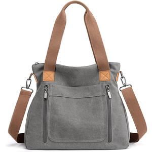 Canvas Handbag Multi-Color Striped Lattice Cross Body Shoulder Purse Bag Tote-Handbag for Women