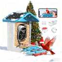 Smart Bird Feeder with Camera, 2K HD Video, AI Identify Birds Species Solar Powered,Auto Capture Videos & Notify of Birds Arrival,Bird House for Birdwatching, Gift for Parents, Bird Lovers