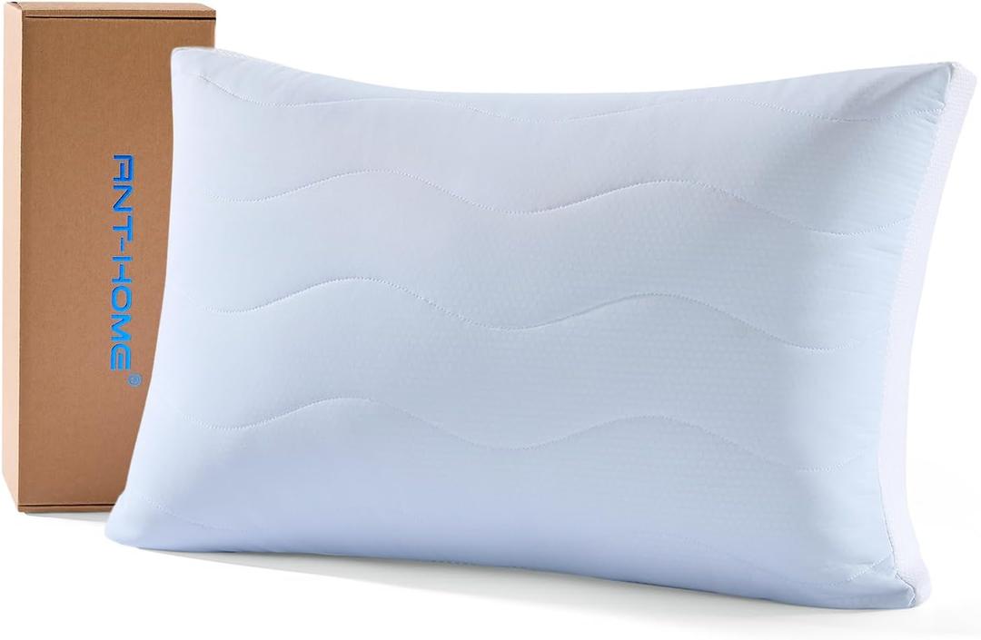 Cooling Adjustable Pillow for Side, Back, Stomach SleepersCustomizable Support Pillows for Neck Pain ReliefStandard Size Set of 1 Luxury Bed Pillow.