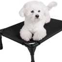 Veehoo Cooling Elevated Dog Bed, Portable Raised Pet Cot with Washable Mesh, Grey, Large