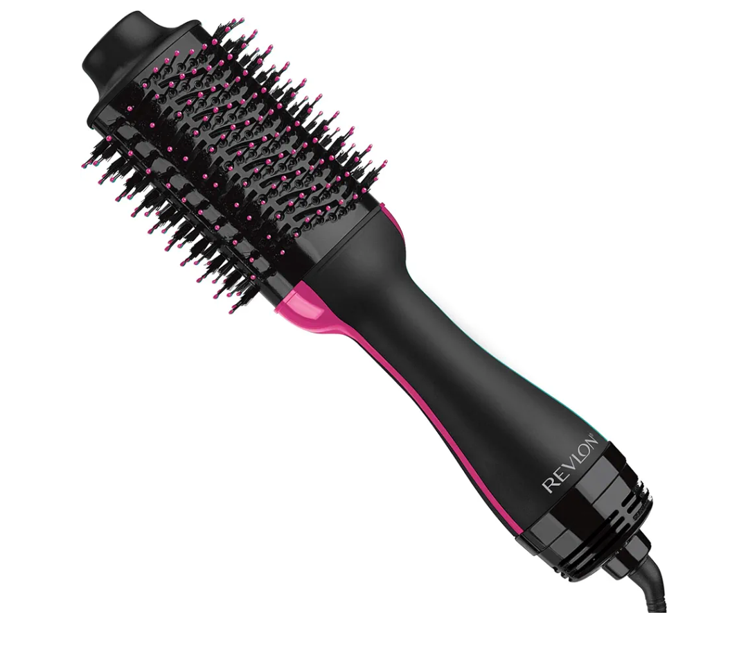 Revlon RVDR5222E2 One-Step Hair Dryer & Volumizer Hot Air Brush, Black/Pink