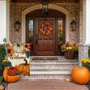 2 x Fall Welcome Pumpkin Garden Flag Double Sided 12x18 Outdoor Decor