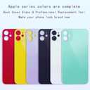 Back Glass Replacement for iPhone 12 Pro Max All Carriers with Professional Repair Tool Kit (Black)