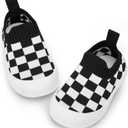 BACSAC Baby Toddler Unisex Infant Shoes Boys Girls Beige Mesh Breathable Non-Slip Soles 18-24M (Black)