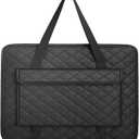 JJRING 24x36 Quilting Portfolio Bag, Lightweight Black Art Canvas Portfolio Case, Portable Storage Case for Posters, Artwork, Drawing and Sketching Boards